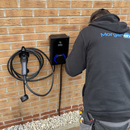 Evec duel ev charger installation Peterborough